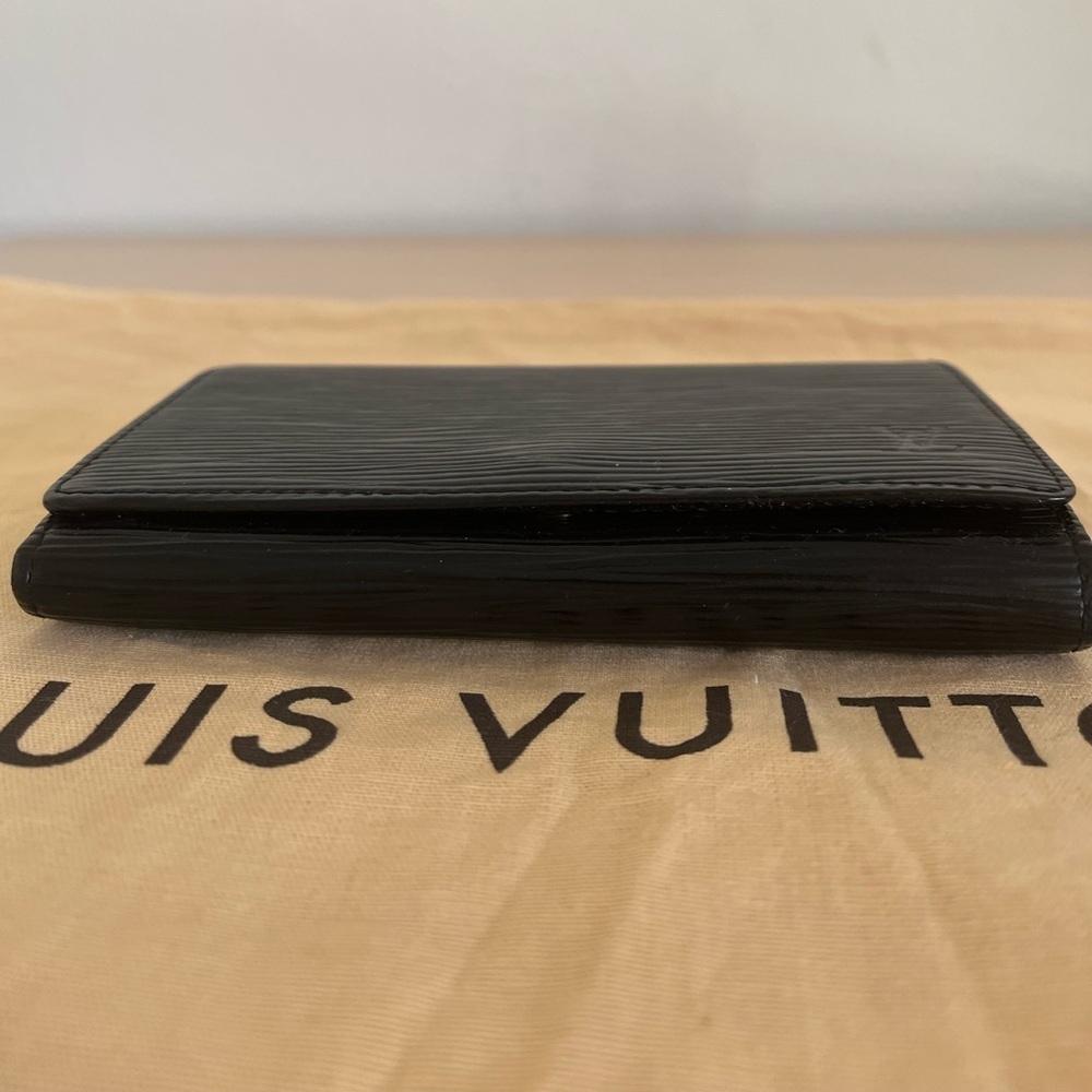 LOUIS VUITTON Black Epi Bifold Wallet Porte-Monnaie Tresor BNWOT 2003 - Picture 5 of 17